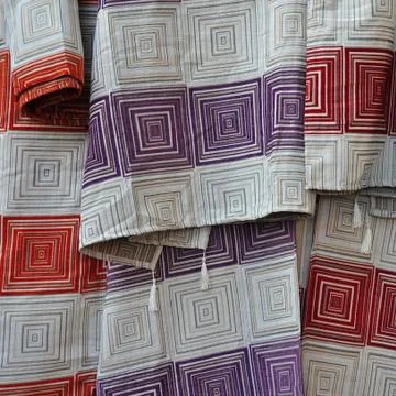 Textile with squares pattern Stock Photos