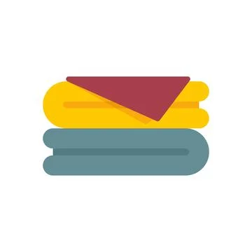 Textile stack icon flat isolated 스톡 일러스트