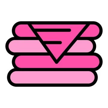Textile stack icon vector flat 库存插图