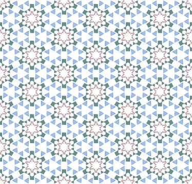 Textile stylized hexagonal pattern Stockillustratie