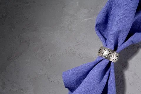 Textile tablecloth on the table Stock Photos