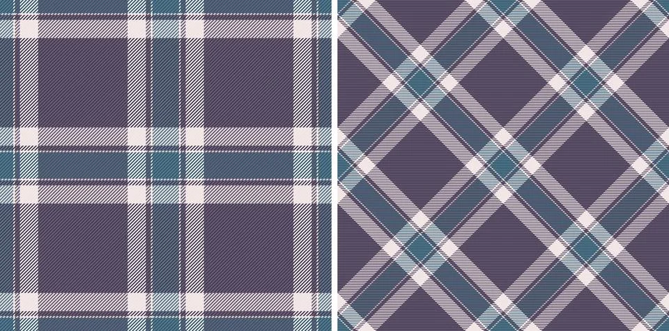 Textile texture background of pattern fabric plaid with a tartan check seam.. Stock Illustration