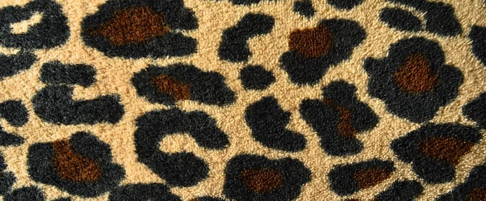 Textile texture coarse fabric, leopard polar fleece fabric texture Stock Photos