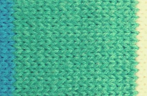 Textile texture of wool. Green, white, blue. Stock Photos