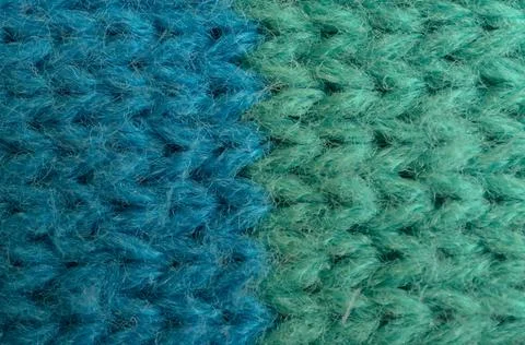 Textile texture of wool. Green, white, blue. Stock Photos