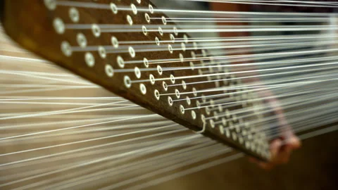 Textile thread spinning traditional machinery in handloom India ,Kerala Stock Footage 250068551
