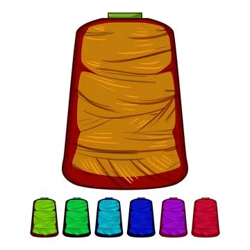 Textile thread spool cartoon vector graphic Illustrazione stock