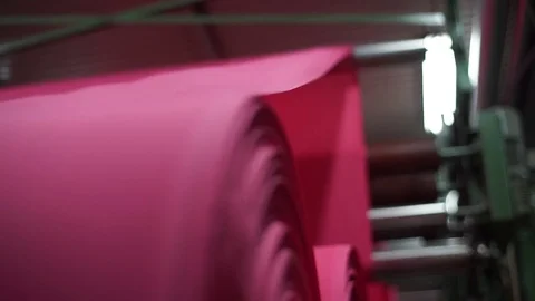 Textile treatment. Textile Industry. Vídeo Stock 72599492