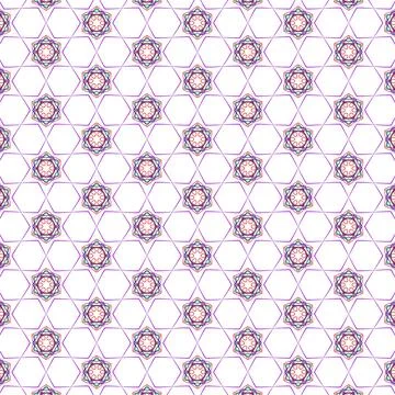 Textile vector pattern with geometric ornament in shades of purple Stock Illustration