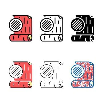 Textile wallpaper color icon vector edition Stock Illustration