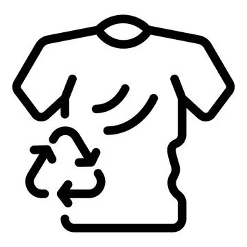 Textile waste sorting icon outline vector. Clothes recycling イラスト素材