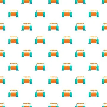 Textile weaving machine pattern repeat for fabric production Stock Illustration