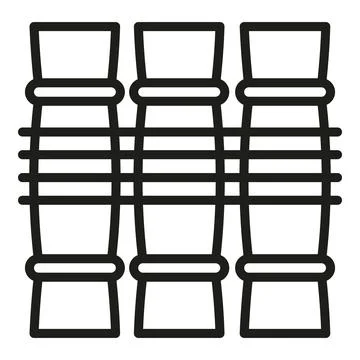 Textile weaving process showing warp and weft threads Stock Illustration