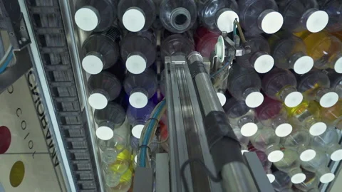 Textile - Working color mix machine Stock Footage 145544538