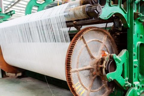 Textile workshop looms Stock Photos