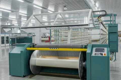 Textile yarn processing shop Stock Photos