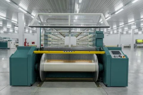Textile yarn processing shop Foto stock
