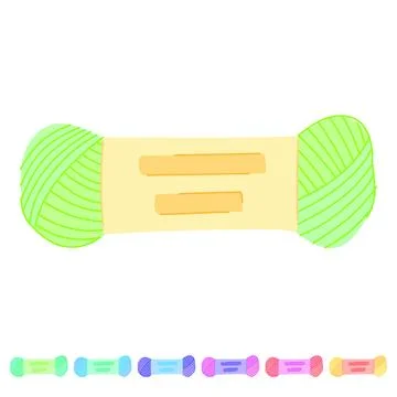 Textile yarn wool vector cartoon graphic Stock Illustration