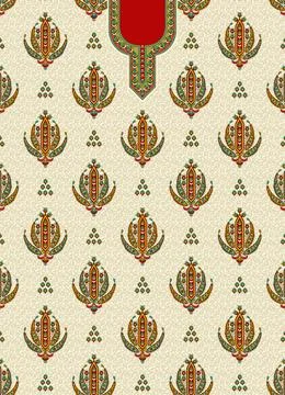 Textile,Kaftan,Design,For,Print 库存插图