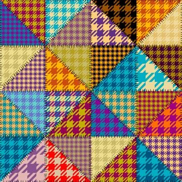 Textille patchwork pattern. Seamless Vector image. Gingham plaid pattern. イラスト素材