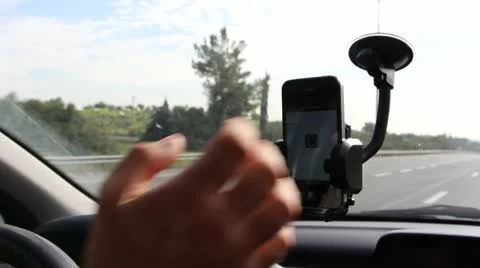 Texting and Using phone while driving Stock Footage 12712909
