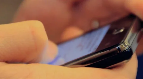 Texting on a Cell Phone Stock Footage 6112800