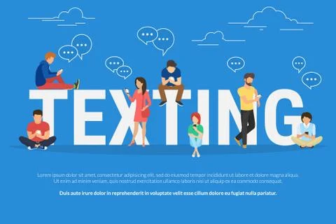 Texting concept illustration Stock-Illustration