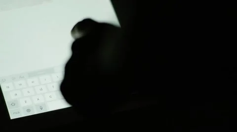 Texting on digital tablet Stock Footage 62755998