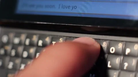 Texting I Love You Video stock 8836149