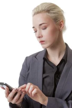 Texting a message Stock Photos