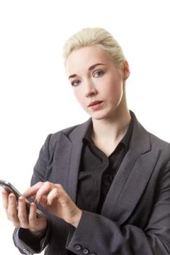 Texting a message Stock Photos