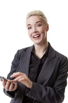 Texting a message Stock Photos