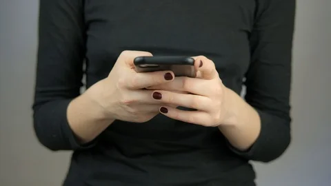 Texting on the phone, using smartphone Video stock 127626199
