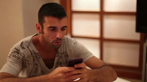 Texting with smartphone Stock Footage 29159021