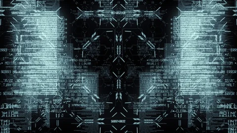 Texts and numbers within a complex digital world Stock-Footage 94724214