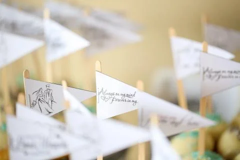 Texts on cake pops 库存照片