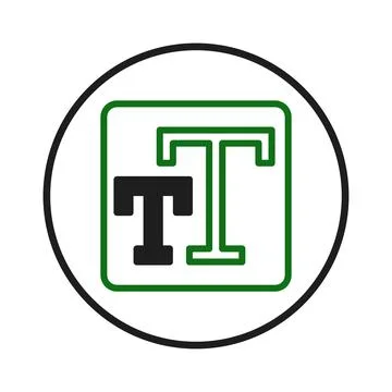 Textual composition icon displaying typography and design elements in bold .. Stock Illustration