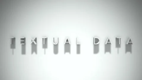 Textual data 3D title animation with shadows on a white background Stock Footage 298004648
