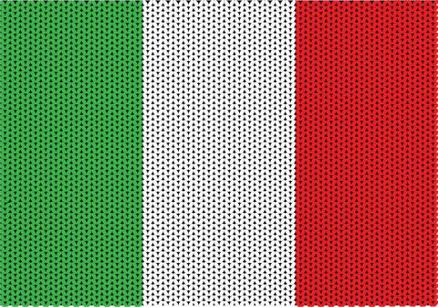 Textura hecha punto de la bandera italiana. Stock Illustration