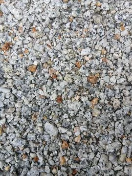 Textural Background of Small Grey Crushed Stone Gravel Close Up Stock Photos