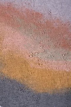 Textural gradient from different cosmetic clay mud powders Stock-Fotos