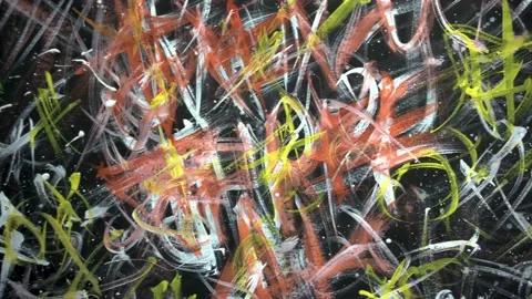 Textural paints of various colors Stock Footage 154426714