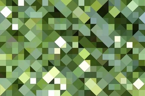 Texture of 3d square and triangle shapes in various greens Stock Illustration