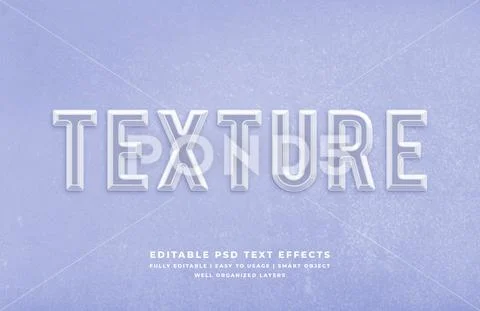 Texture 3d text style effect mockup - PSD Template PSD Template