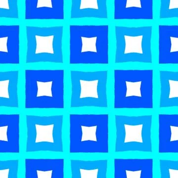 Texture abstract blue squares geometric seamless pattern background Stock Illustration