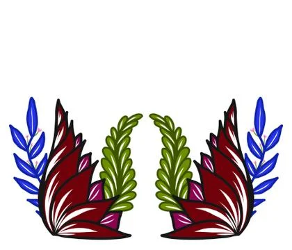 Texture abstract flowers and leaf colorful illustrators drawing background. Stock Illustration