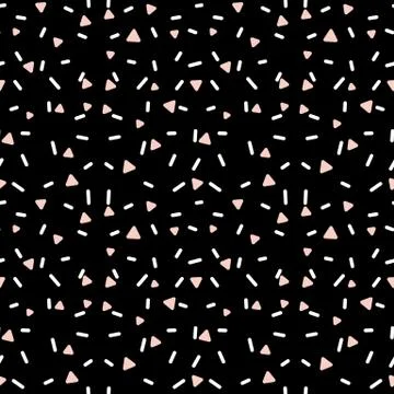 Texture abstract geometric triangle seamless pattern black background. Stock Illustration
