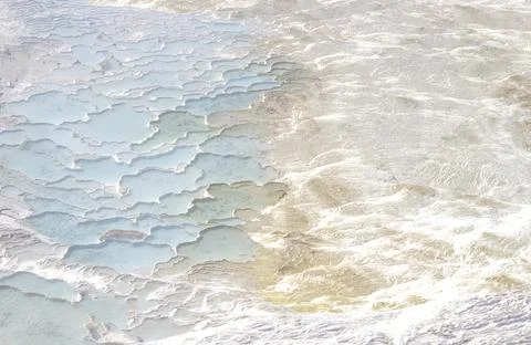 Texture with abstract pattern in pastel colors. Travertine pamukkale Stock Photos