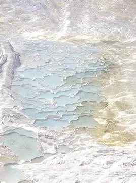 Texture with abstract pattern in pastel natural colors. Travertine pamukkale Stock-Fotos