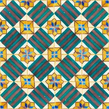 Texture of ancient ceramic tiles Stock Photos